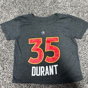 Adidas Gray and Red Short Sleeve Tee with Bold Design DURANT